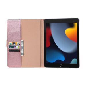 Premium Leren Boekmodel hoes iPad 9 - iPad 8 - iPad 7 - rosegoud 3