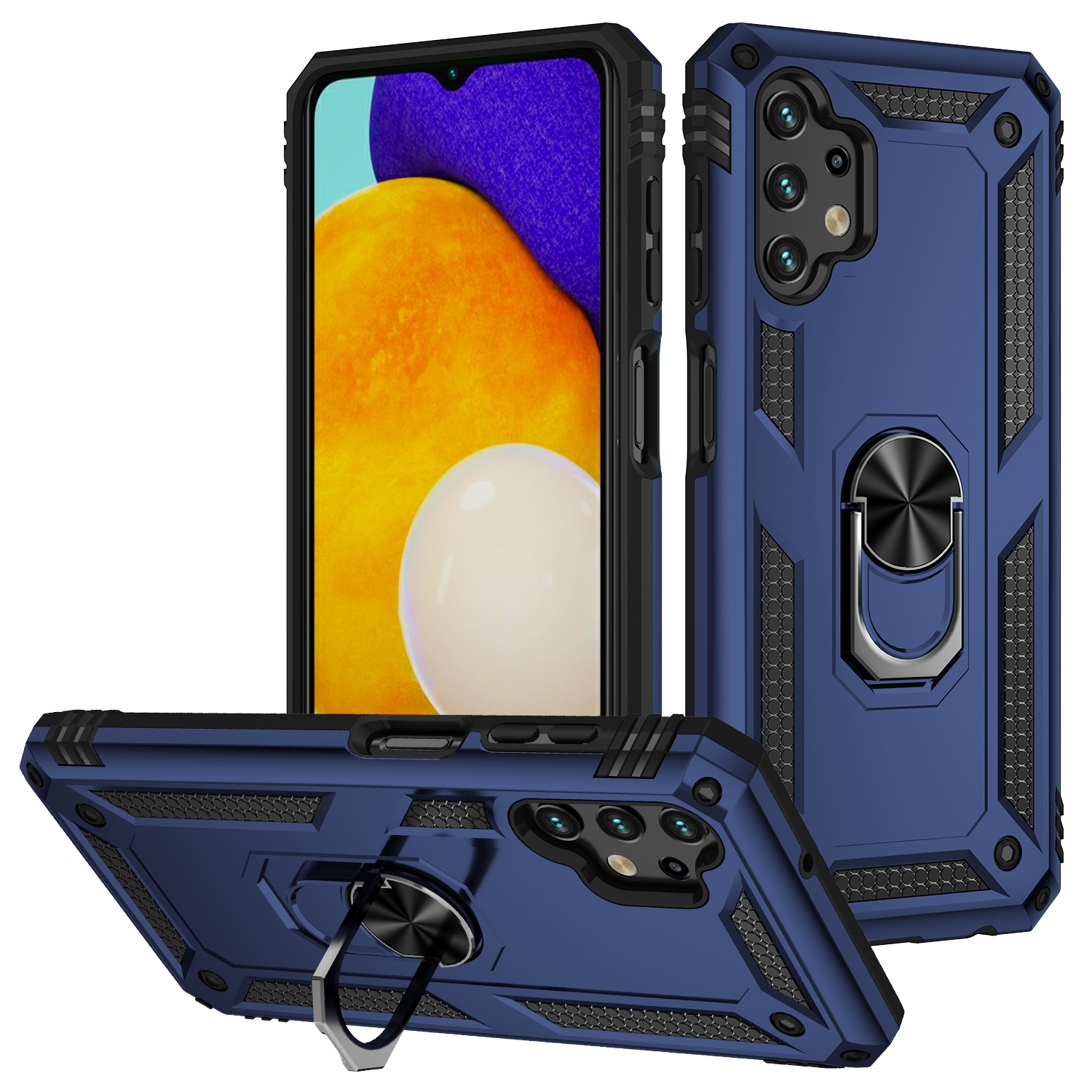 Samsung Galaxy A13 4G Ringhouder hoesje - Blauw