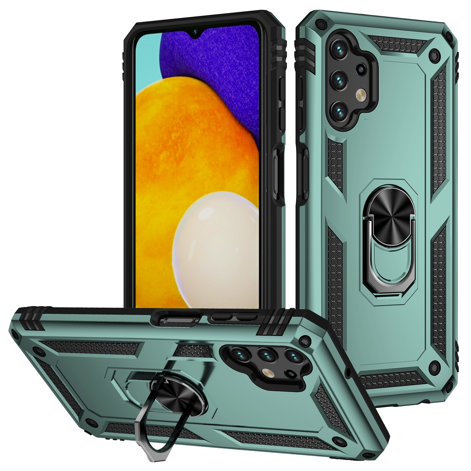 Samsung Galaxy A13 4G Ringhouder hoesje - Groen