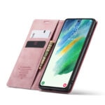 Samsung S21 FE hoesje CaseMe Retro Bookcase Roze