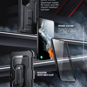 Supcase Backcase hoesje Samsung Galaxy S22 Ultra - Met en zonder screen protector 4