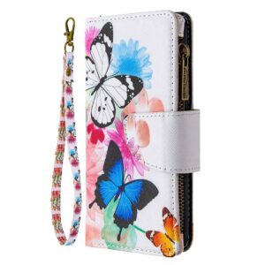 Wallet hoesje iPhone SE 2022 - SE 2020 - iPhone 8 - Vlinder 2