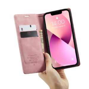 iPhone 13 hoesje CaseMe Retro Bookcase Roze 2