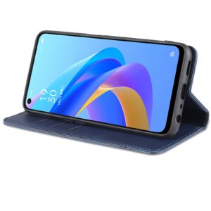 AZNS Boekmodel hoesje Oppo A76 - Oppo A96 hoesje - Blauw 4