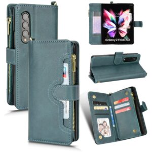 Boekmodel hoesje met rits Samsung Z Fold 3 – Groen