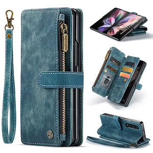 CaseMe Samsung Galaxy Z Fold 3 wallet hoesje - Blauw 1