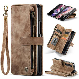 CaseMe Samsung Galaxy Z Fold 3 wallet hoesje – Bruin