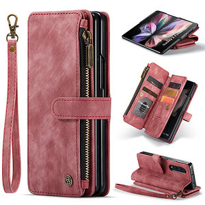 CaseMe Samsung Galaxy Z Fold 3 wallet hoesje – Rood