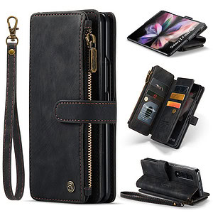 CaseMe Samsung Galaxy Z Fold 3 wallet hoesje - Zwart 1