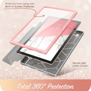 Cosmo Samsung Tab A8 hoes met screen protector - 10.5 inch - Marmer 3