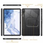 Fullcover hoes Samsung Tab S8 Plus en Tab S7 Plus – 12.4 inch – Zwart - 1