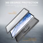 Fullcover hoes Samsung Tab S8 Plus en Tab S7 Plus - 12.4 inch - Zwart