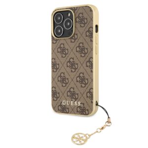 Guess Charms iPhone 13 Pro backcase hoesje - Bruin 2