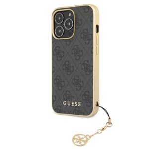 Guess Charms iPhone 13 Pro backcase hoesje - Grijs 2