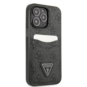 Guess Saffiano iPhone 13 Pro kaarthouder hoesje - Zwart 4