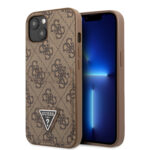 variatie Guess Saffiano iPhone 13 kaarthouder hoesje – Bruin