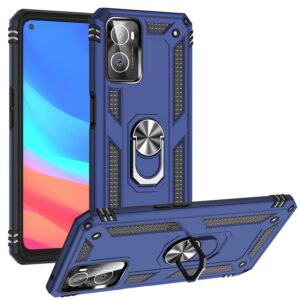 Ringhouder Backcover hoesje Oppo A76 – Oppo A96 hoesje – Blauw