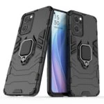 Ringhouder Backcover hoesje Oppo Find X5 Lite - Zwart