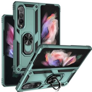 Ringhouder Backcover hoesje Samsung Z Fold 3 - Groen 1