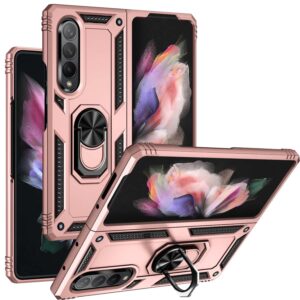 Ringhouder Backcover hoesje Samsung Z Fold 3 – Roségoud