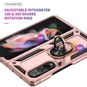 Ringhouder Backcover hoesje Samsung Z Fold 3 - Roségoud 5