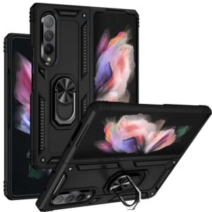 Samsung Galaxy Z Fold 4 Ringhouder Hoesje – Zwart