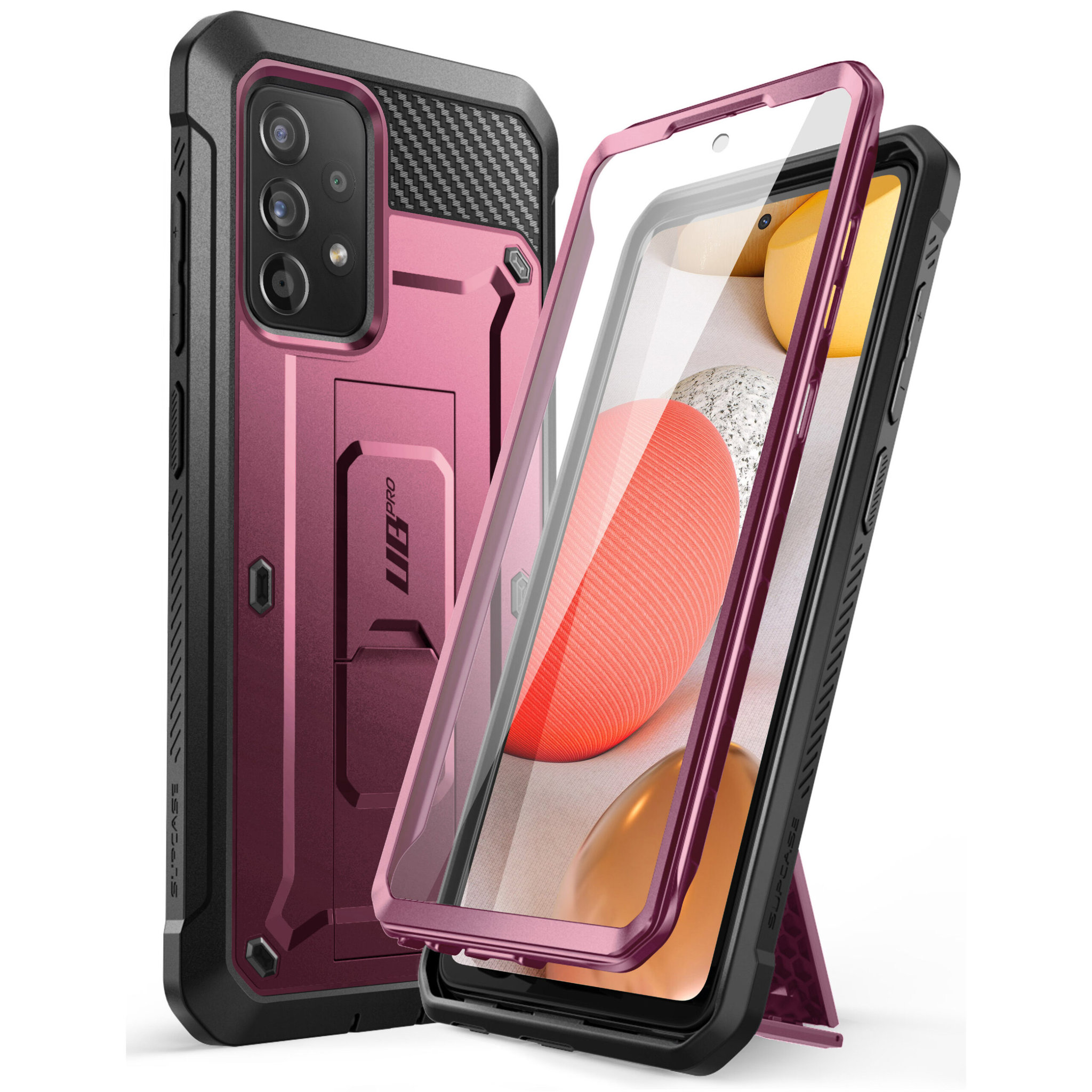 variatie Supcase 360 Backcase met screenprotector Samsung A53 – Bordeaux