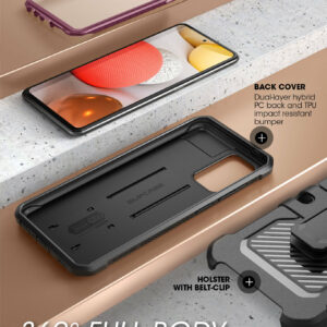 Supcase 360 Backcase met screenprotector Samsung A53 - Bordeaux 4