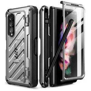 Supcase 360 Backcase met screenprotector Samsung Z Fold 3 - Zilver 1