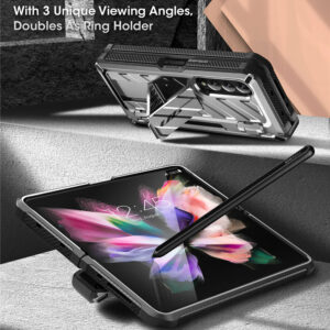 Supcase 360 Backcase met screenprotector Samsung Z Fold 3 - Zilver 4