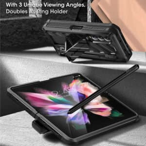Supcase 360 Backcase met screenprotector Samsung Z Fold 3 - Zwart 4