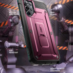 Supcase Backcase hoesje Samsung Galaxy S22 Ultra – Met en zonder screen protector – Bordeaux - 4