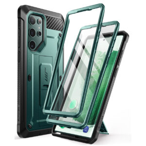 Supcase Backcase hoesje Samsung Galaxy S22 Ultra – Met en zonder screen protector – Groen