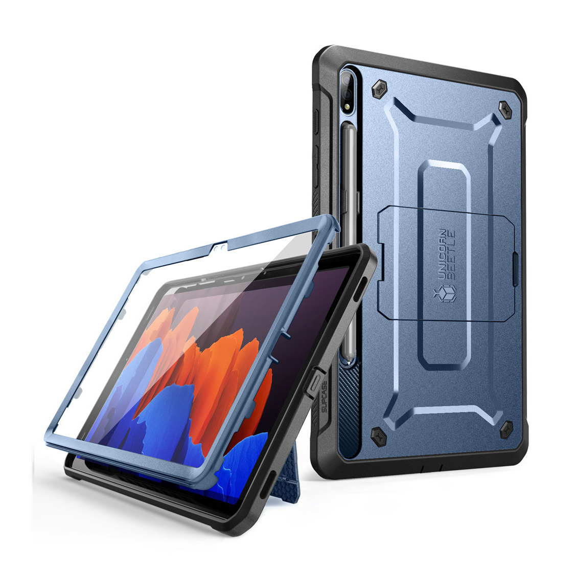 Supcase Fullcover hoes Samsung Tab S8 Ultra / Tab S9 Ultra - 14.6 inch - Blauw