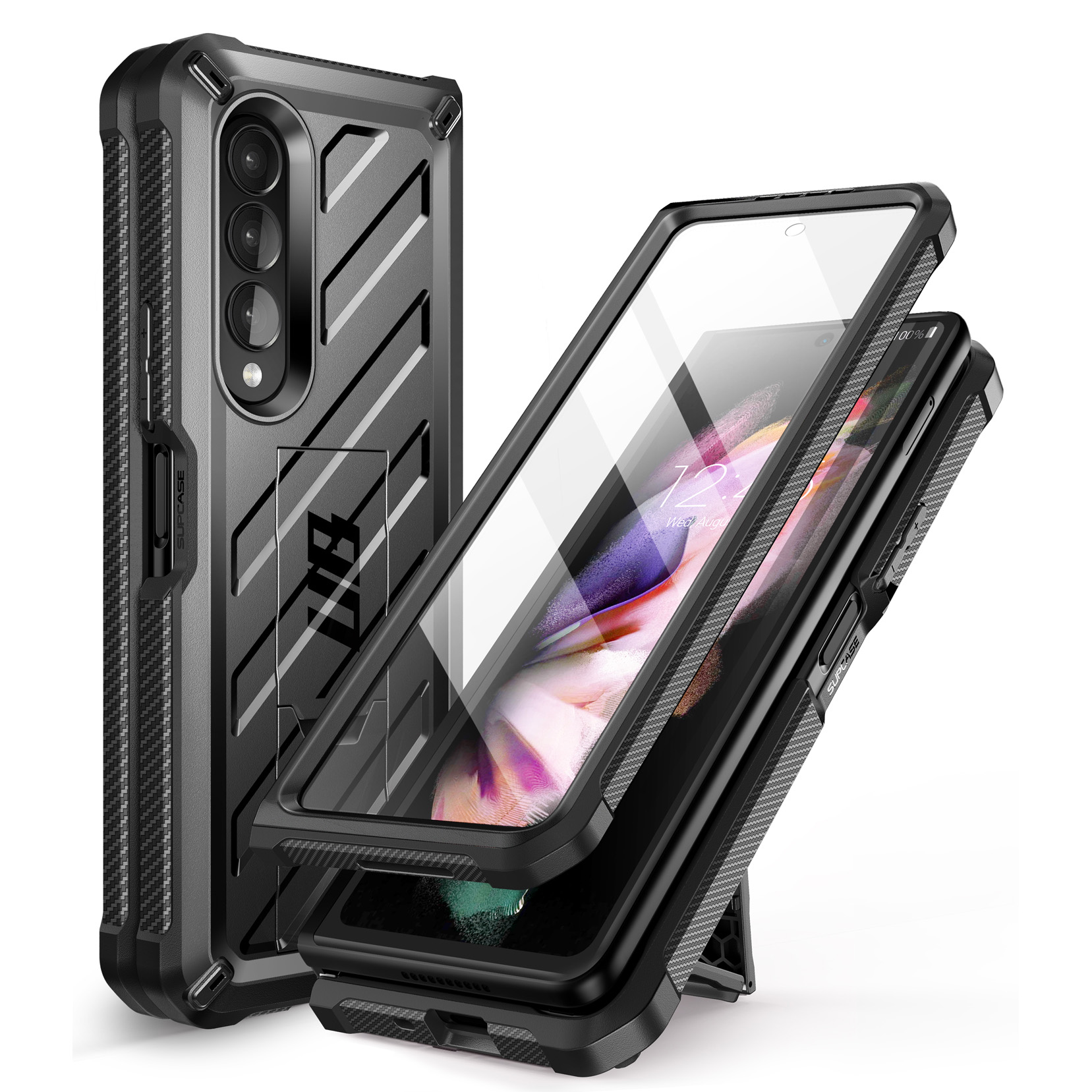 variatie Supcase UB 360 Backcover met screenprotector Samsung Z Fold 3 – Zwart