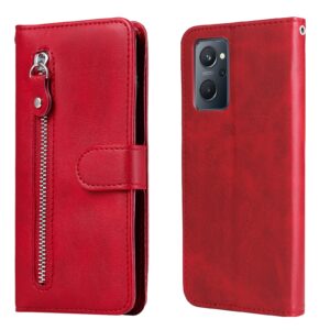 Wallet hoesje met rits Oppo A76 – Oppo A96 – Rood