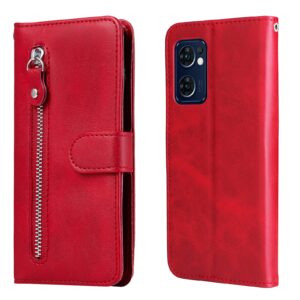 Wallet hoesje met rits Oppo Find X5 Lite – Rood