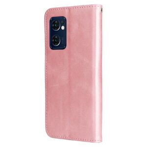 Wallet hoesje met rits Oppo Find X5 Lite - Roségoud 3