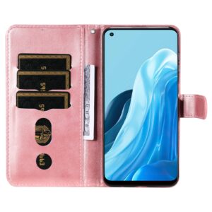 Wallet hoesje met rits Oppo Find X5 Lite - Roségoud 4