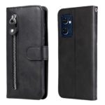 variatie Wallet hoesje met rits Oppo A76 – Oppo A96 – Zwart