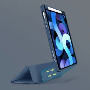 WiWu 2 in 1 Magnetische cover iPad 9 - iPad 8 - iPad 7 hoes - Pencilhouder blauw 3