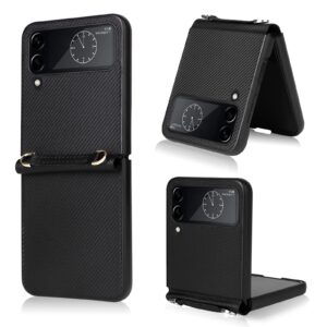 Backcase hoesje met koord Samsung Galaxy Z Flip 4 - Zwart 1