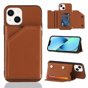 Backcover Portemonnee hoesje iPhone 14 Plus – Bruin