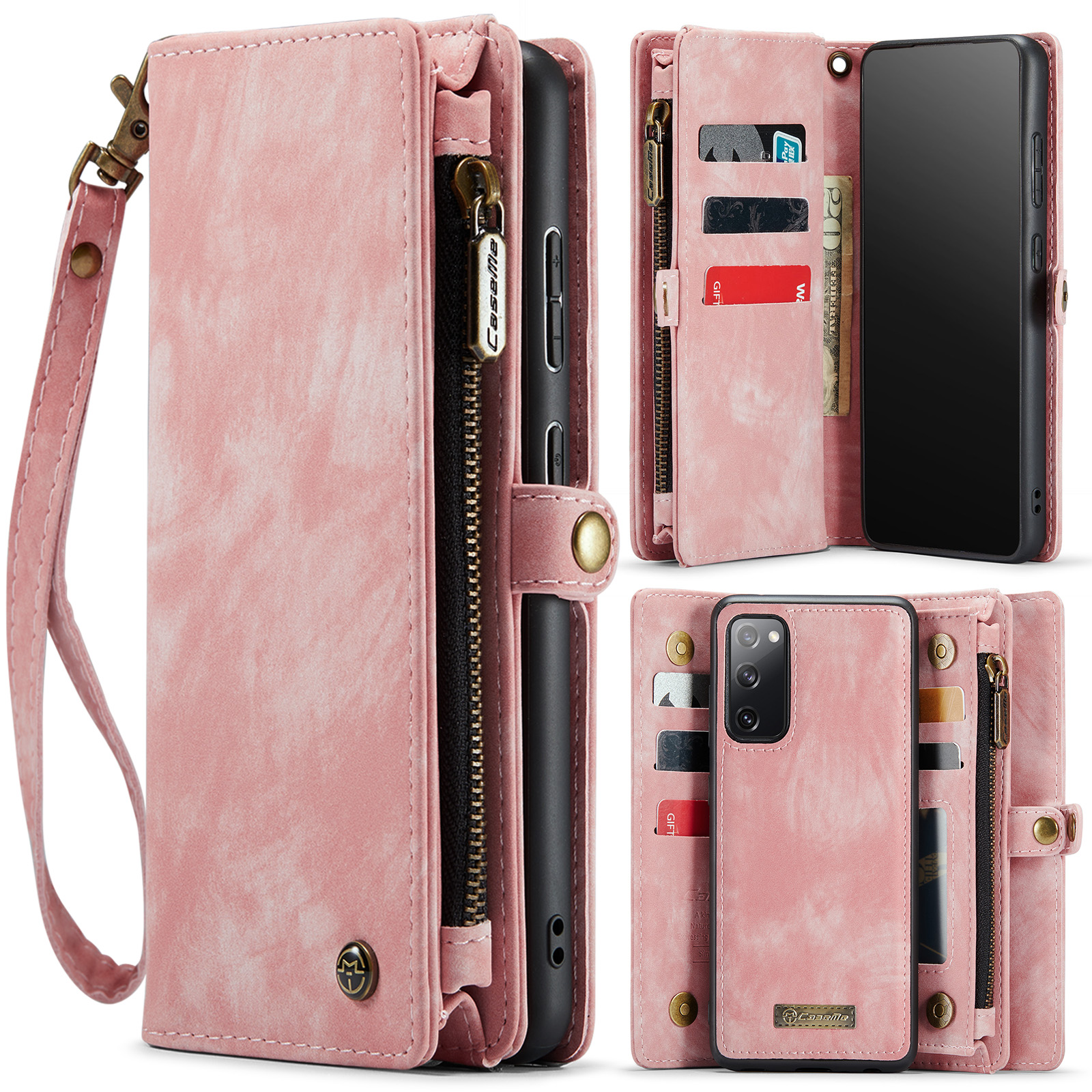 variatie Caseme Samsung Galaxy S20 FE hoesje – Vintage Portemonnee Roze