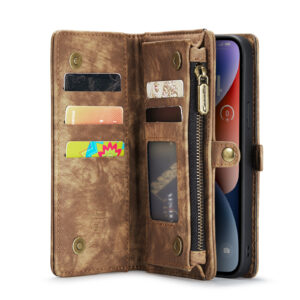 Caseme iPhone 14 hoesje - Vintage Portemonnee Bruin 3