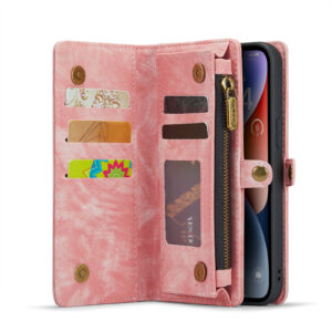 Caseme iPhone 14 hoesje - Vintage Portemonnee Roze 3