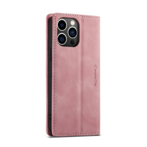 Caseme retro bookcase iPhone 14 Pro Max hoesje - Roze 4