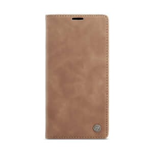 Caseme retro bookcase iPhone 14 hoesje - Bruin 3