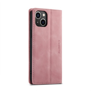 Caseme retro bookcase iPhone 14 hoesje - Roze 4