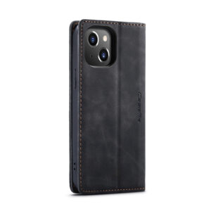 Caseme retro bookcase iPhone 14 hoesje - Zwart 4
